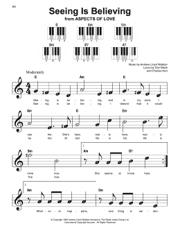 page one of Seeing Is Believing (from Aspects of Love) (Super Easy Piano)