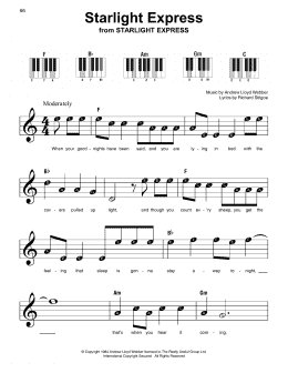 page one of Starlight Express (Super Easy Piano)