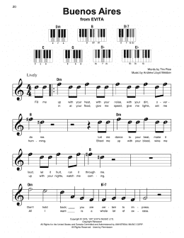 page one of Buenos Aires (Super Easy Piano)