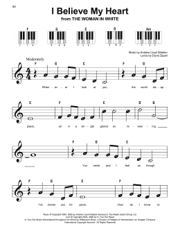 page one of I Believe My Heart (from The Woman In White) (Super Easy Piano)