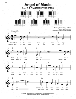 page one of Angel Of Music (from The Phantom Of The Opera) (Super Easy Piano)