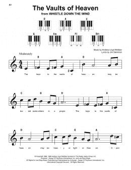 page one of The Vaults Of Heaven (Super Easy Piano)