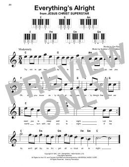 page one of Everything's Alright (Super Easy Piano)