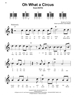 page one of Oh What A Circus (Super Easy Piano)