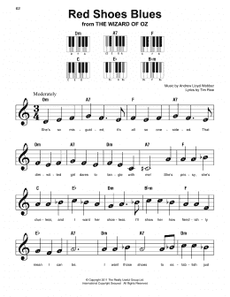 page one of Red Shoes Blues (Super Easy Piano)