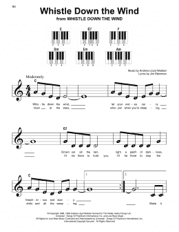 page one of Whistle Down The Wind (Super Easy Piano)