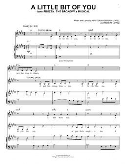 page one of A Little Bit Of You (Piano & Vocal)