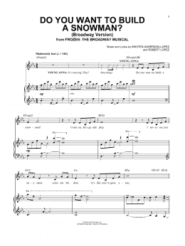 page one of Do You Want To Build A Snowman? (from Frozen: The Broadway Musical) (Piano & Vocal)