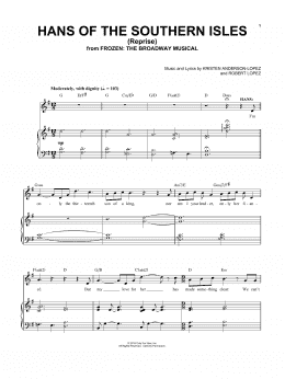 page one of Hans Of The Southern Isles (Reprise) (Piano & Vocal)