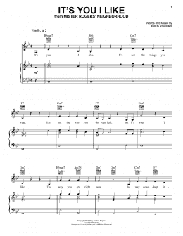 page one of It's You I Like (Piano, Vocal & Guitar Chords (Right-Hand Melody))