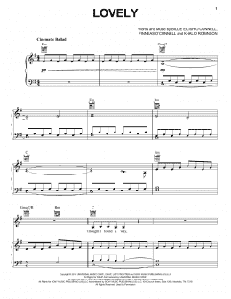 page one of lovely (from 13 Reasons Why) (Piano, Vocal & Guitar Chords (Right-Hand Melody))