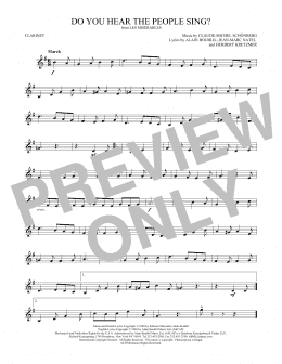 page one of Do You Hear The People Sing? (Clarinet Solo)