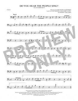 page one of Do You Hear The People Sing? (Cello Solo)