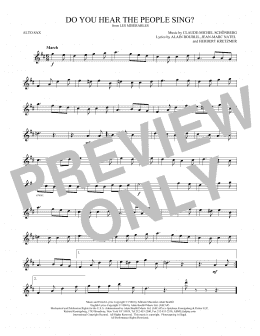 page one of Do You Hear The People Sing? (Alto Sax Solo)