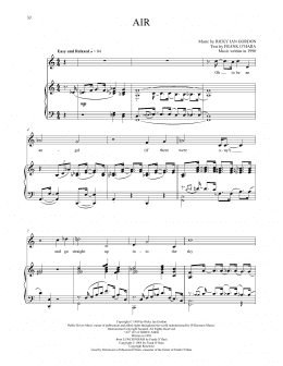 page one of Air (Piano & Vocal)