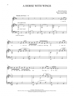 page one of A Horse With Wings (Piano & Vocal)