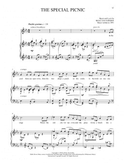 page one of The Special Picnic (Piano & Vocal)