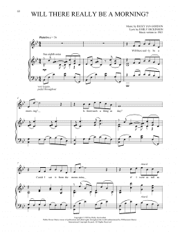 page one of Will There Really Be A Morning? (Piano & Vocal)