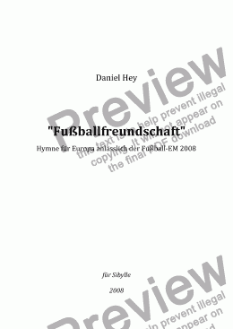 page one of Fu�ballfreundschaft