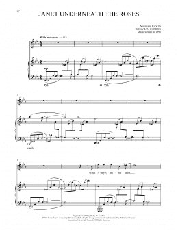 page one of Janet Underneath The Roses (Piano & Vocal)