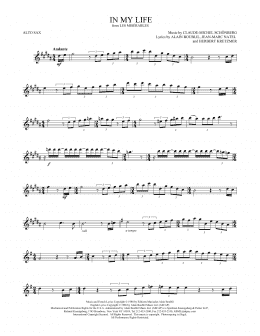 page one of In My Life (Alto Sax Solo)