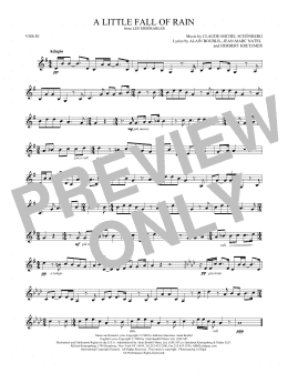 page one of A Little Fall Of Rain (Violin Solo)