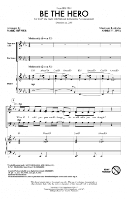page one of Be The Hero (SAB Choir)