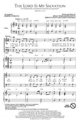 page one of The Lord Is My Salvation (SATB Choir)