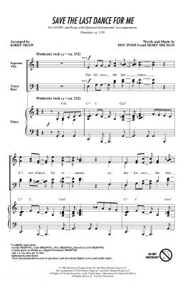 page one of Save The Last Dance For Me (arr. Kirby Shaw) (SATB Choir)