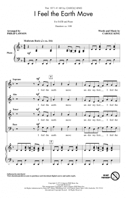 page one of I Feel The Earth Move (SATB Choir)