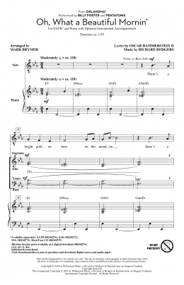 page one of Oh, What A Beautiful Mornin' (from Oklahoma!) (SATB Choir)
