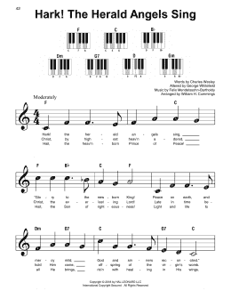 page one of Hark! The Herald Angels Sing (Super Easy Piano)