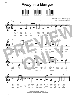 page one of Away In A Manger (Super Easy Piano)