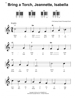 page one of Bring A Torch, Jeannette, Isabella (Super Easy Piano)