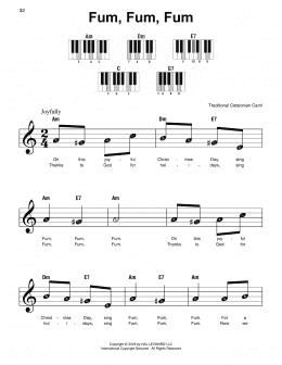 page one of Fum, Fum, Fum (Super Easy Piano)