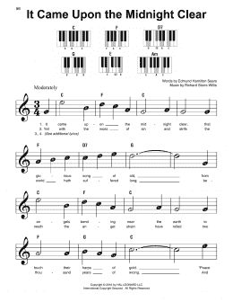 page one of It Came Upon The Midnight Clear (Super Easy Piano)
