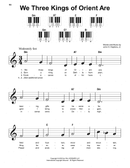 page one of We Three Kings Of Orient Are (Super Easy Piano)