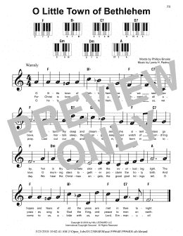 page one of O Little Town Of Bethlehem (Super Easy Piano)