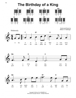 page one of The Birthday Of A King (Super Easy Piano)