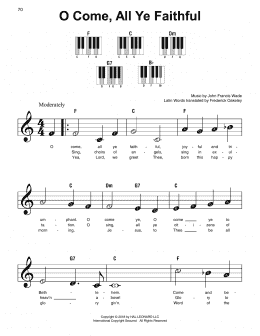 page one of O Come, All Ye Faithful (Super Easy Piano)