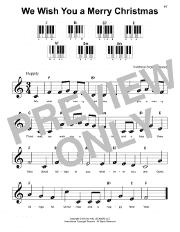 page one of We Wish You A Merry Christmas (Super Easy Piano)