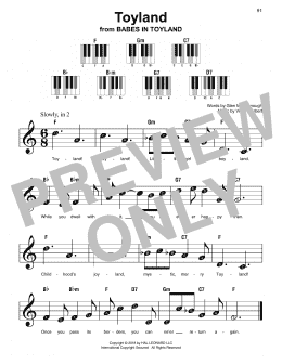 page one of Toyland (Super Easy Piano)