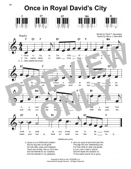 page one of Once In Royal David's City (Super Easy Piano)