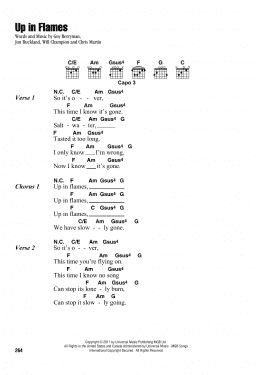 page one of Up In Flames (Guitar Chords/Lyrics)