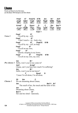 page one of Lhuna (Guitar Chords/Lyrics)