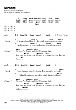 page one of Miracles (Guitar Chords/Lyrics)