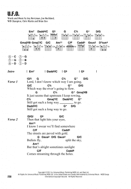 page one of U.F.O. (Guitar Chords/Lyrics)