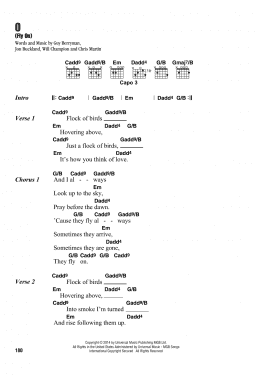 page one of O (Fly On) (Guitar Chords/Lyrics)