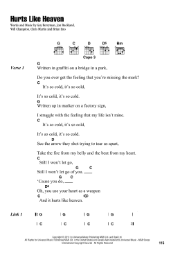 page one of Hurts Like Heaven (Guitar Chords/Lyrics)