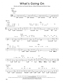 page one of What's Going On (Easy Bass Tab)